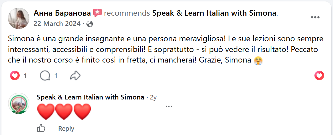 Facebook recommendation from Anna Baranova