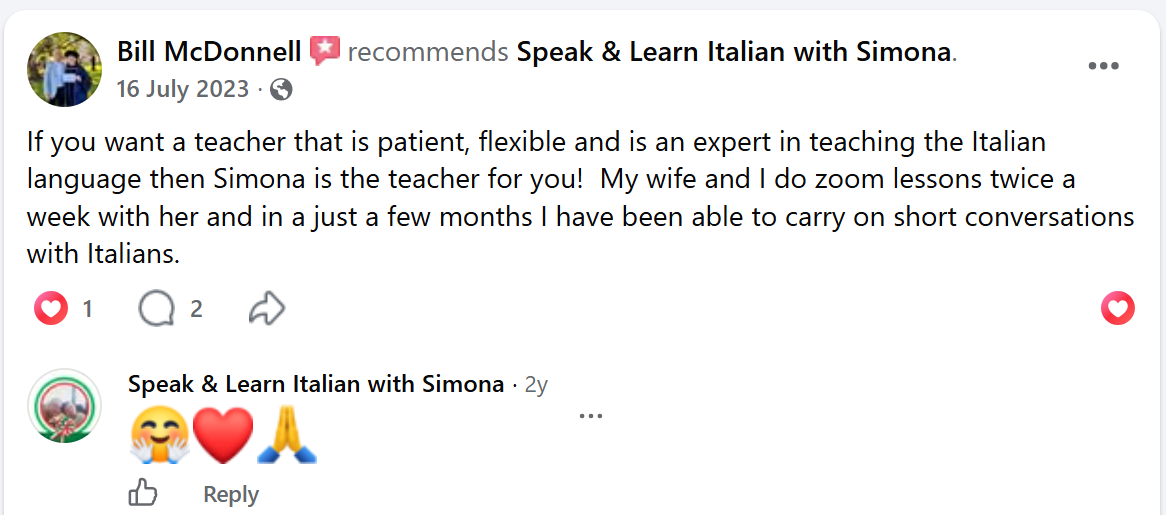 Facebook recommendation from Bill McDonnell