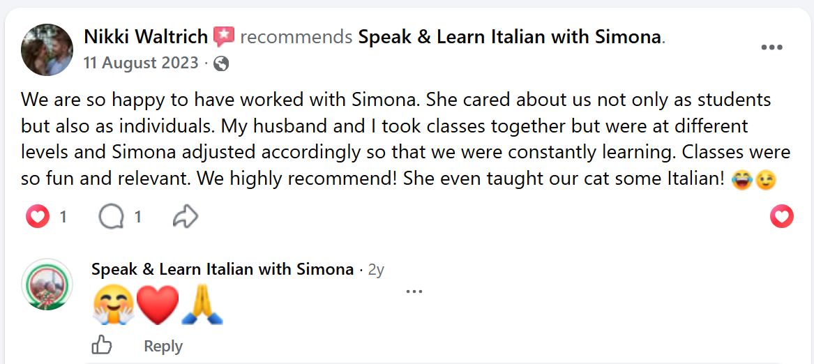 Facebook recommendation from Nikki Waltrich